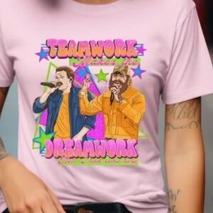 Custom Teamwork Makes the Dreamwork Morgan Wallen & Post Malone T-Shirt. NWOT